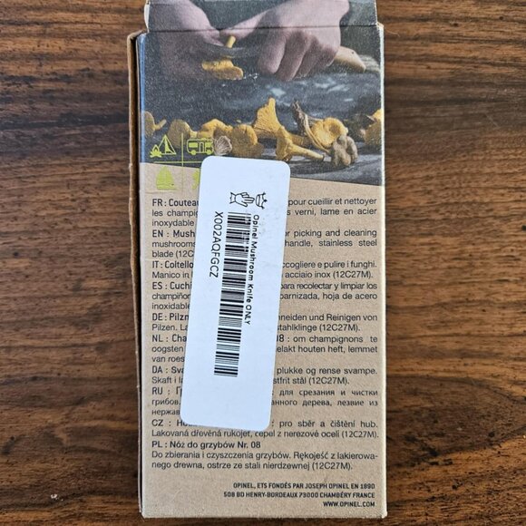 New! Opinel Mushroom Knife with Brush - Picture 6 of 6
